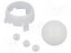 Ball casters  white  Kit  ball,housing  push-in  Tip mat  plastic