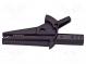 Crocodile clip  10A  600V  Grip capac  max.9mm  black