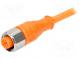 Connection lead  M12  PIN  4  straight  10m  plug  230VAC  4A  230VDC