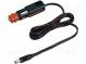 Automotive/main power supply  DC 5,5/2,5 plug  8A  black  2m