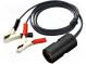 Car lighter socket adapter  car lighter socket x1  8A  black  1m