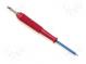 Probe tip  1A  red  Tip diameter  2mm  Plating  nickel plated