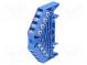 Splice terminal  rail  1.5mm2  ways  4  terminals  16  blue  250VAC