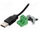 Adapter  Out  3pin  connector  Input  USB A plug  1.8m