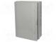 Enclosure  wall mounting  X 410mm  Y 610mm  Z 202mm  ABS  grey