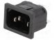 Connector  AC supply  socket  male  10A  250VAC  IEC 60320  C14 (E)