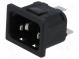 Connector  AC supply  socket  male  10A  250VAC  IEC 60320  C14 (E)