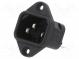 Connector  AC supply  socket  male  10A  250VAC  C14 (E)  -40÷70°C