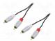 Cable  RCA plug x2,both sides  0.5m  Plating  gold-plated  black
