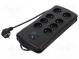 Plug socket strip  protective  Sockets  8  230VAC  10A  2.5m