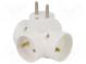 Connector  AC supply  splitter  2P,2P+PE  white  Output  4x socket