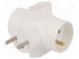 Connector  AC supply  splitter  2P,2P+PE  white  Output  4x socket
