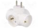 Connector  AC supply  splitter  2P+PE  Type  round,with earthing