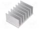 Heatsink  extruded  grilled  natural  L 50mm  W 78mm  H 35mm  plain