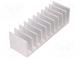 Heatsink  extruded  grilled  L 40mm  W 124mm  H 35mm  aluminium
