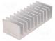 Heatsink  extruded  grilled  L 50mm  W 124mm  H 35mm  aluminium