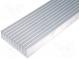 Heatsink  extruded  grilled  L 500mm  W 124mm  H 35mm  aluminium