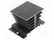 Heatsink  extruded  Y  for one phase solid state relays  black