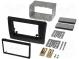 Radio mounting frame  2 DIN  Fiat  black