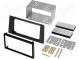 Radio mounting frame  2 DIN  Ford  silver