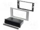 Radio mounting frame  2 DIN  Ford  silver