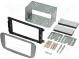 Radio mounting frame  2 DIN  Ford  silver