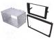 Radio mounting frame  2 DIN  Audi  black