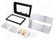Radio mounting frame  2 DIN  Fiat  black gloss