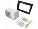 Radio mounting frame  2 DIN  Fiat  black gloss