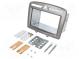 Radio mounting frame  2 DIN  Peugeot  silver
