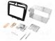 Radio mounting frame  2 DIN  Peugeot  black