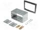 Radio mounting frame  2 DIN  Porsche  grey