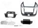 Radio mounting frame  2 DIN  Ford  silver