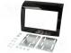 Radio mounting frame  2 DIN  Fiat  black gloss