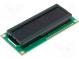 Display  LCD  alphanumeric  FSTN Negative  16x2  dark blue  LED