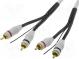 Cable  for amplifier  RCA plug x2,control,both sides  5m