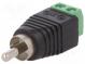 Transition  adapter  mono  RCA plug,terminal block  PIN  2