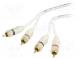 Cable  for amplifier  RCA socket x2,both sides  1m  white