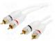 Cable  for amplifier  RCA socket x2,both sides  3m  white
