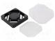 Guard  with EMI shielding, with filter  60x60mm  Mat  plastic