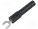 Adapter  banana 4mm socket,fork terminal  60VDC  36A  black  43mm