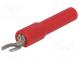 Adapter  banana 4mm socket,fork terminal  60VDC  36A  red  43mm