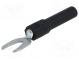Adapter  banana 4mm socket,fork terminal  60VDC  36A  black  51mm
