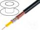 Wire  coaxial  RG6AU  1x75Ω  solid  steel, copper plated  PVC  100m