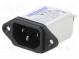 Connector  AC supply  socket  male  3A  250VAC  IEC 60320  -25÷85°C