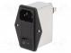 Connector  AC supply  socket  male  4A  250VAC  IEC 60320  -25÷85°C