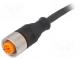 Connection lead  M12  PIN  4  straight  2m  plug  250VAC  4A  IP67