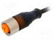 Connection lead  M12  PIN  3  straight  2m  plug  250VAC  4A  IP67