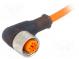 Connection lead  M12  PIN  3  angled  5m  plug  250VAC  4A  -25÷80°C