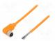 Connection lead  M12  PIN  4  angled  10m  plug  240VAC  4A  -25÷80°C